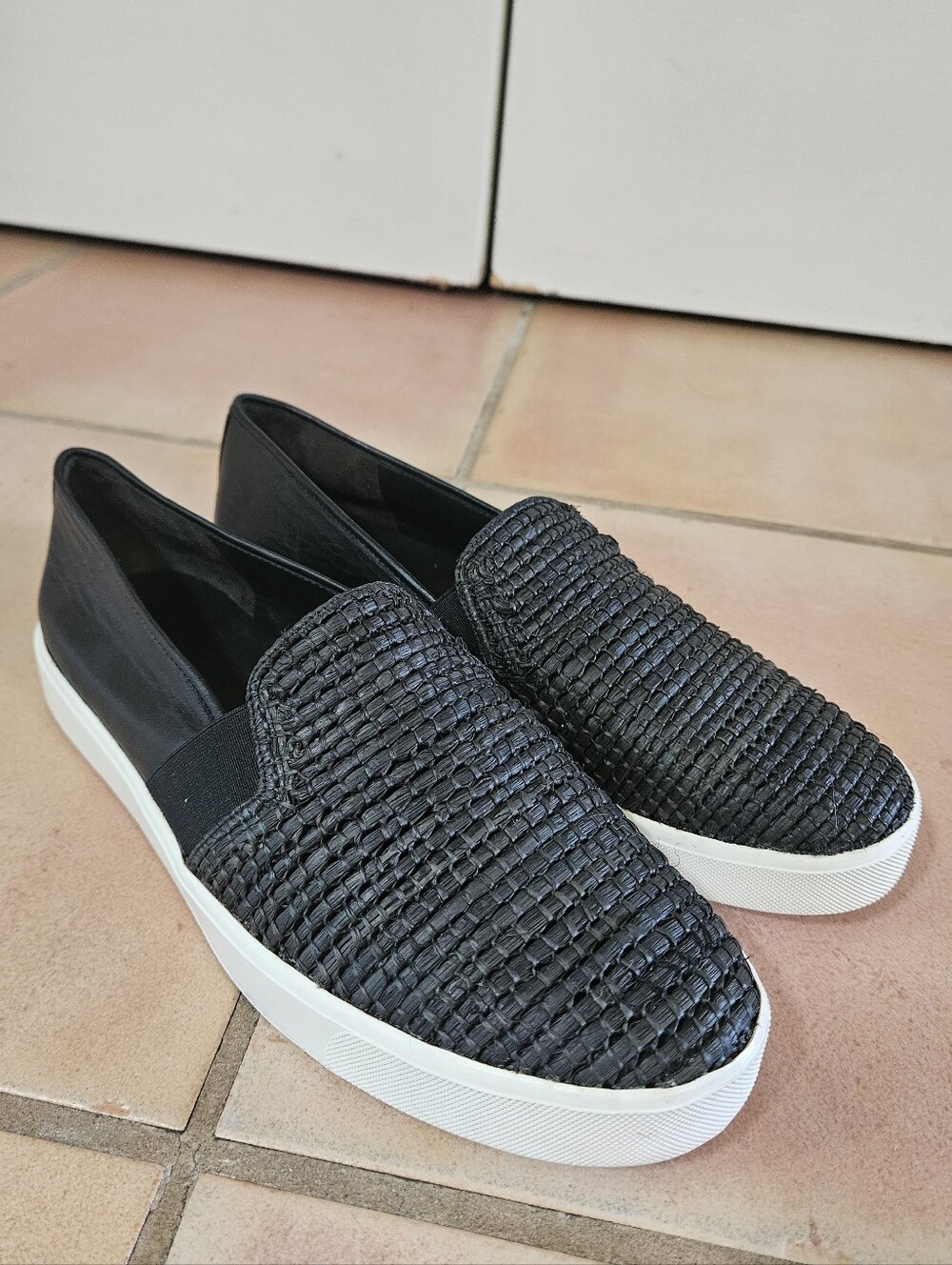 Vince Blair Woven Front Slip-on Sneakers